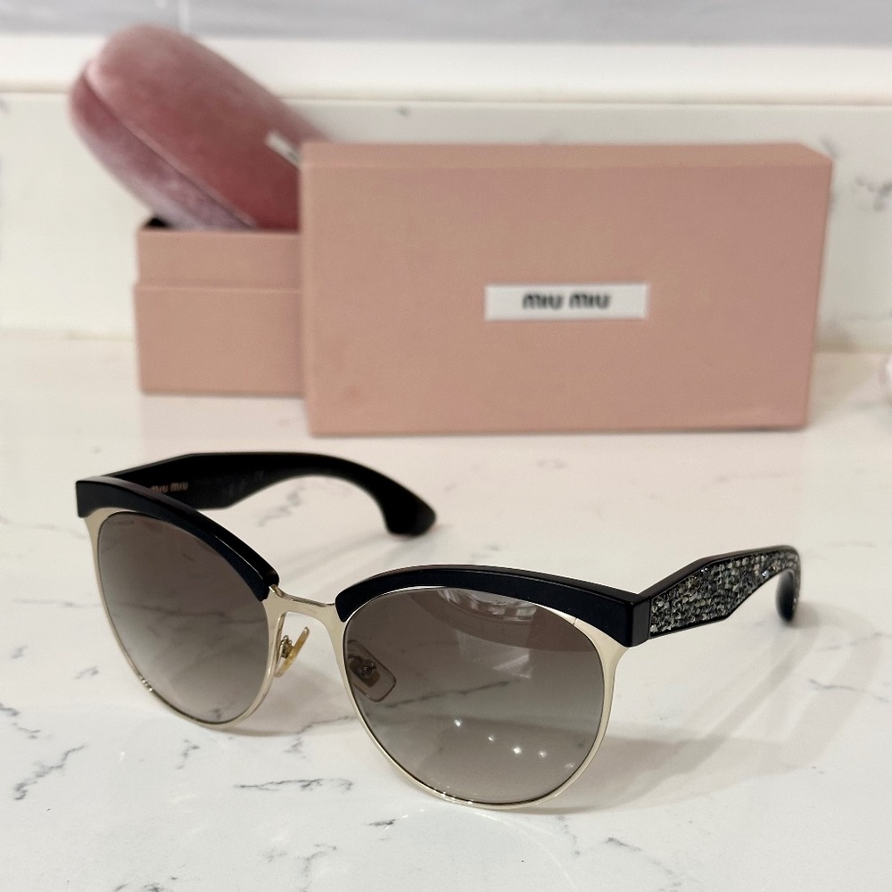 Miu Miu 54Q cat eye Swarovski Crystal sunglasses